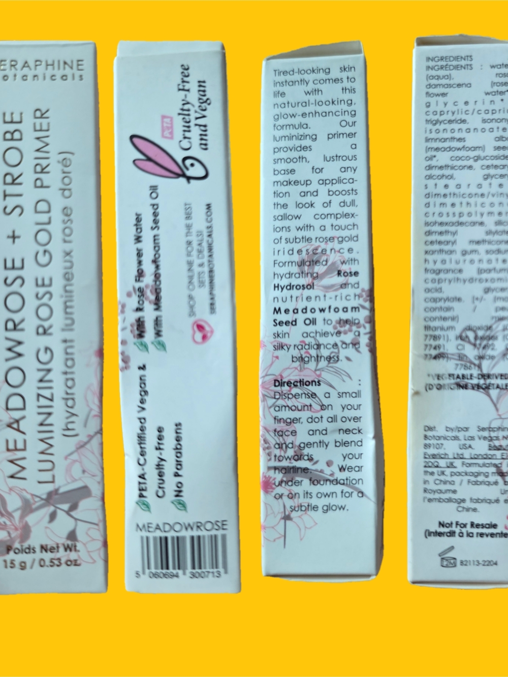 Meadow Rose + Strobe Luminizing Rose Gold Primer